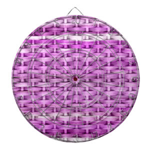 Pink wicker art graphic design dart board