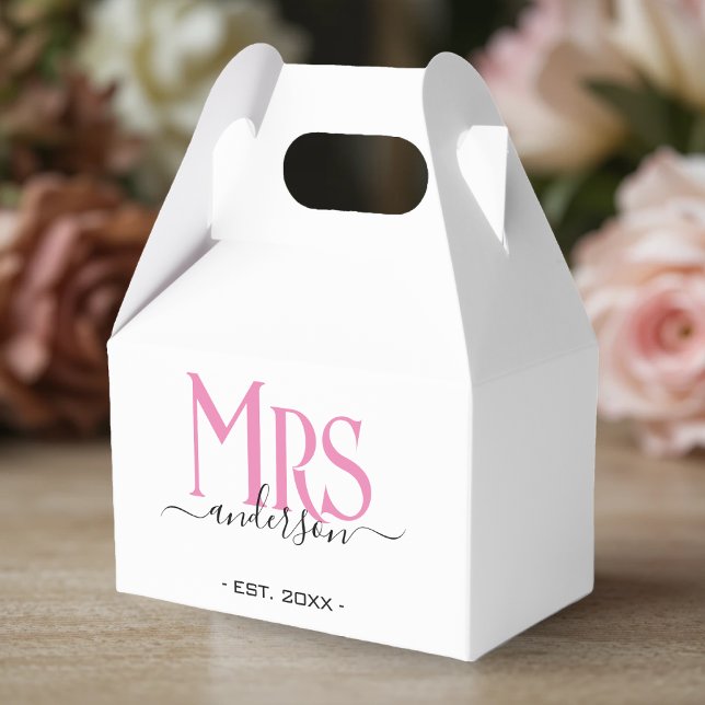 Pink Wife Bride Mrs Wedding Bridal Shower Dessert Favor Boxes (Pink Wife Bride Mrs Wedding Bridal Shower Dessert Favor Boxes
)
