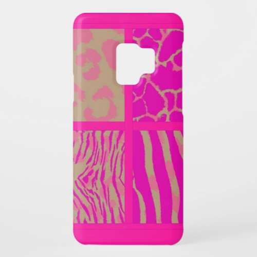 Pink Wild Animal Patterns Case_Mate Samsung Galaxy S9 Case