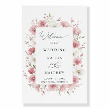 Pink Wild Flowers Foam Boards