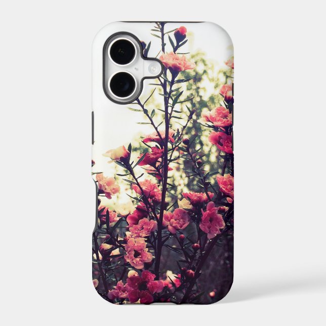 Pink Wild Flowers Meadow Photo Case-Mate iPhone Case (Back)