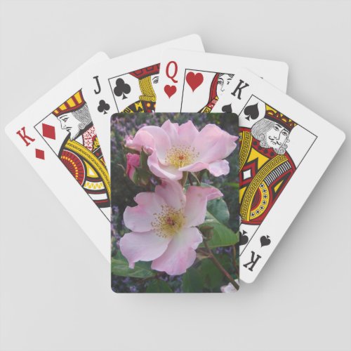 Pink Wild Rose Flower floral Photo Mom Mothers Day Playing Cards