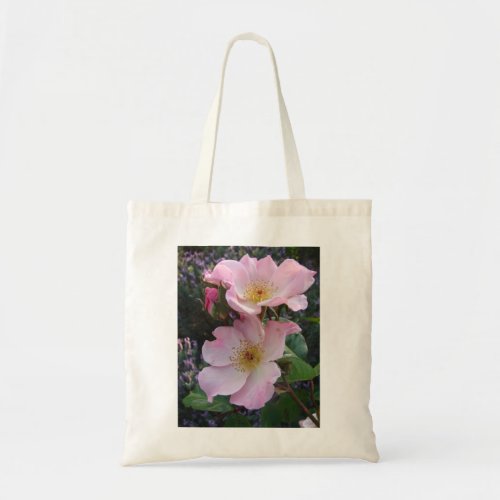 Pink Wild Rose Flower floral Photo Tote Bag