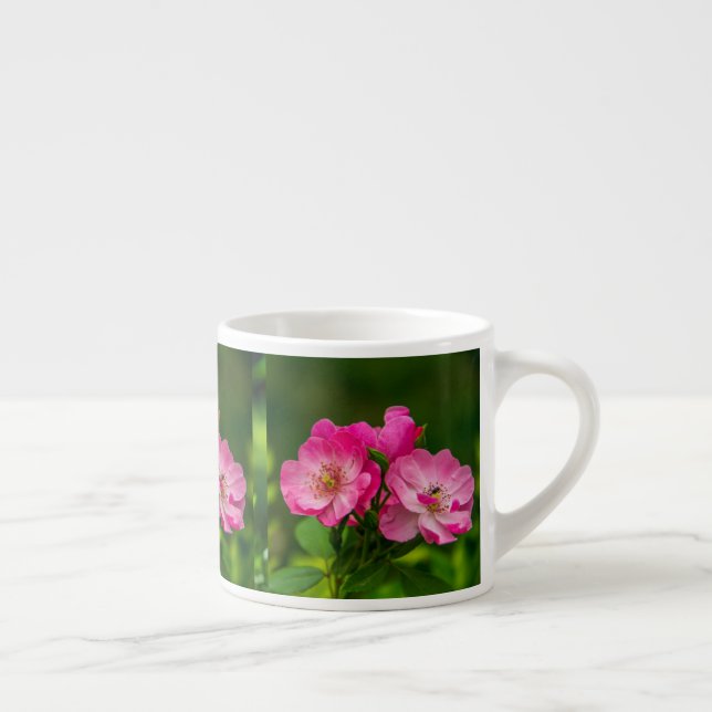 Pink Wild Rose Flowers Photography Design-52654 Espresso Cup (Right)