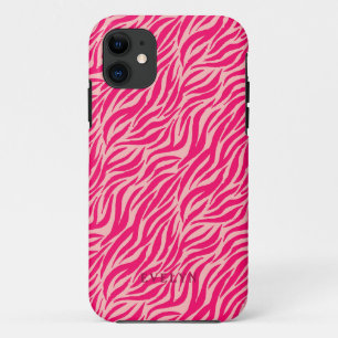 Pink Wild Tiger Stripes iPhone 11 Case