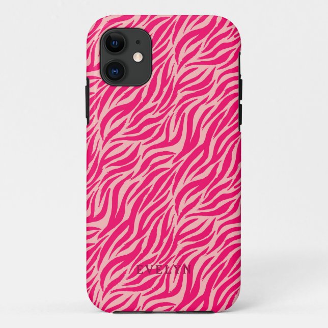 Pink Wild Tiger Stripes Case-Mate iPhone Case (Back)