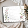 Pink Wildflower Advice For Bride Bridal Shower Enclosure Card