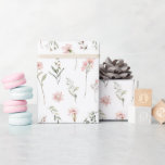 pink wildflower and sage green greenery wrapping paper<br><div class="desc">Introducing PixeliaDesigns Pink Wildflower and Sage Green Greenery Wrapping Paper, a stunning choice for those who appreciate the delicate beauty of nature. This wrapping paper features a beautiful pattern of pink wildflowers intertwined with sage green foliage, all rendered in a soft watercolor style that adds a touch of elegance to...</div>