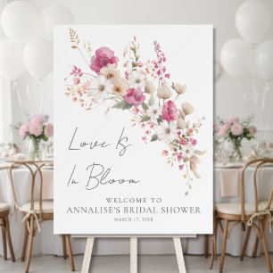 Pink Wildflower Bridal Shower Foam Board