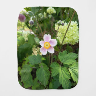 Pink Wildflower Burp Cloth | Botanical Floral Baby