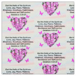 PINK WILDFLOWER GALATIANS FRUITS OF THE SPIRIT FABRIC