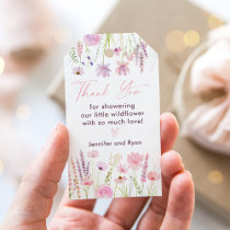 Pink Wildflower Garden Birthday Gift Tags