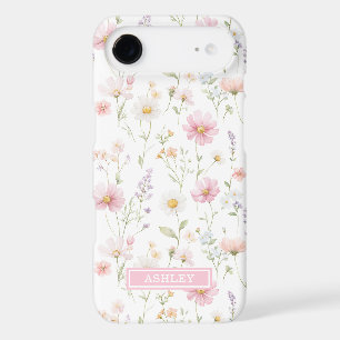 Pink Wildflower Garden Monogrammed iPhone 17 Air Case