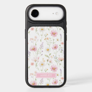 Pink Wildflower Garden Monogrammed iPhone 17 Air Case