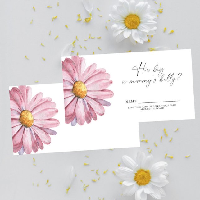 Pink Wildflower How big is mommy's belly game Enclosure Card (Creator Uploaded)