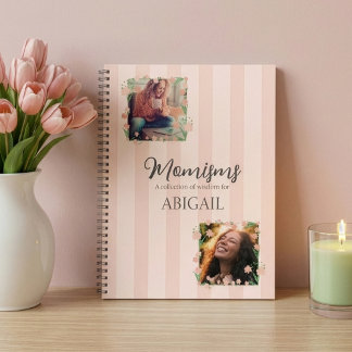 Pink Wildflower Momisms Photo Notebook