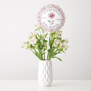 Pink Wildflower Personalized Baby Shower Balloon –