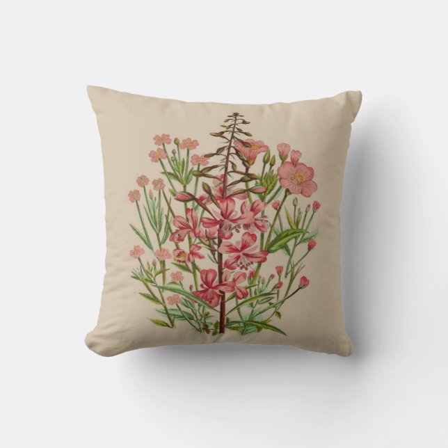 Pink Wildflower Pillow (Front)