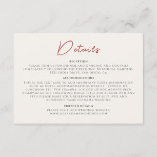 Pink Wildflower Rose Spring Garland Wedding Enclosure Card