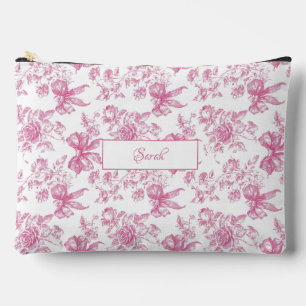 Pink Wildflower Tea Bridal Shower Accessory Pouch