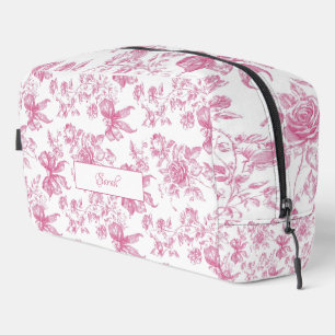 Pink Wildflower Tea Bridal Shower Dopp Kit