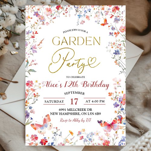 Pink Wildflower Teens Birthday