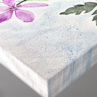 Pink Wildflower Watercolor Art Print Canvas Photo Tile