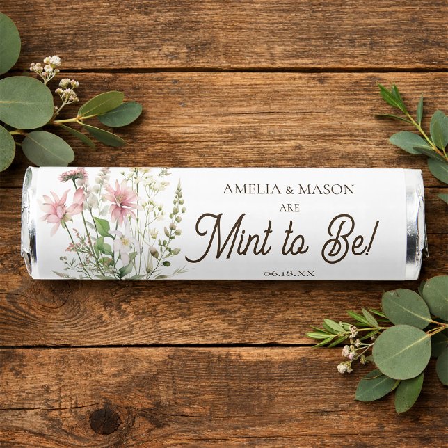 Pink Wildflower Wedding Mint to Be Breath Savers® (Pink Wildflower Wedding Mint to Be Breath Savers®)