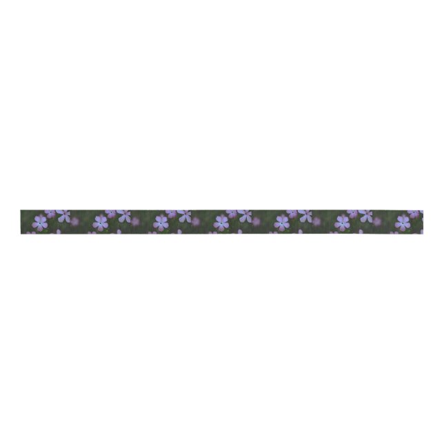 Pink Wildflowers Grosgrain Ribbon (Front)