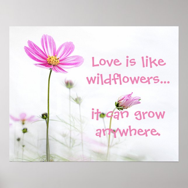Pink Wildflowers  Poster (Front)