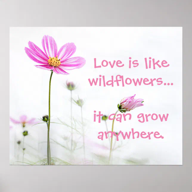 Pink Wildflowers Poster | Zazzle