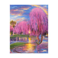 pink willow trees