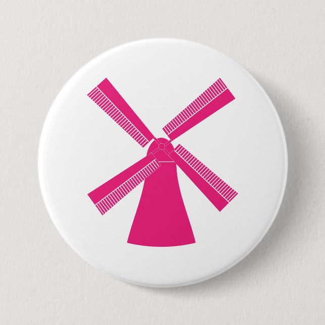 Pink Windmill Button (Front)