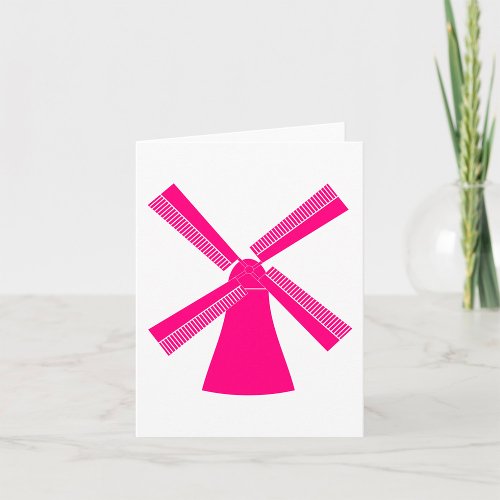 Pink Windmill Card
