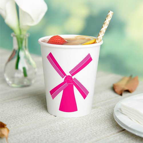 Pink Windmill Paper Cups
