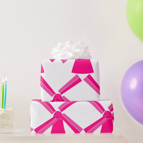 Pink Windmill Wrapping Paper