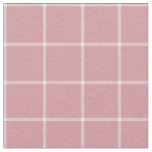 Pink Windowpane Check Plaid Fabric
