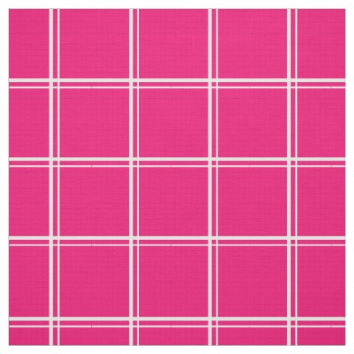 Pink Windowpane Plaid Fabric