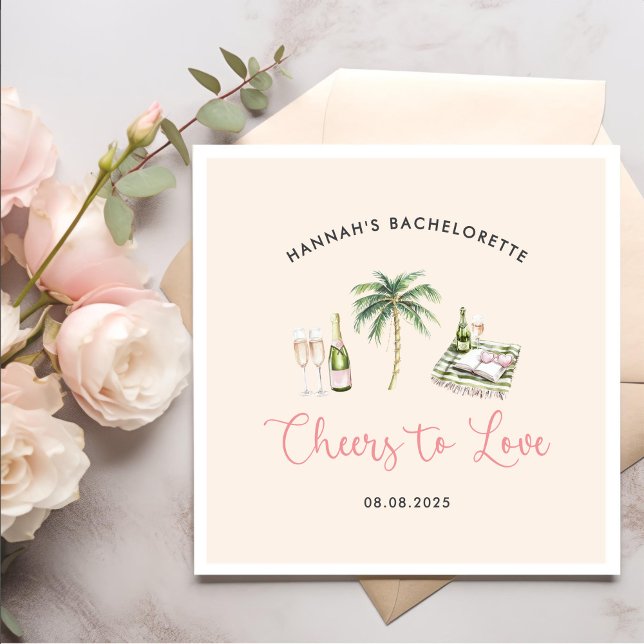 Pink Wine Country Bachelorette Weekend Napkins (Creator Uploaded)