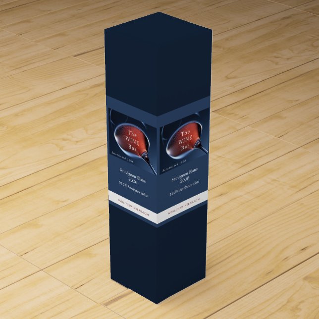 Pink Wine Glass, Wine Bar/Winery Box (Front)