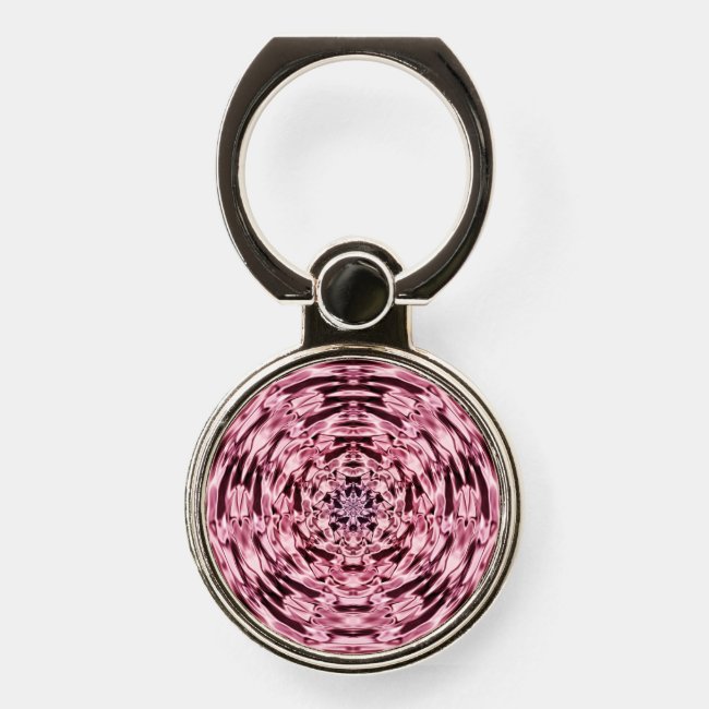 Pink Wine Mandala Pattern Phone Ring Holder