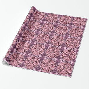 Pink Wine Satin Circle Wrapping Paper