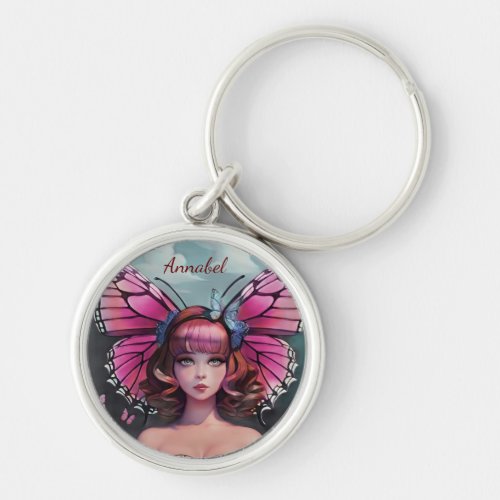 Pink Wings Fairy Keychain