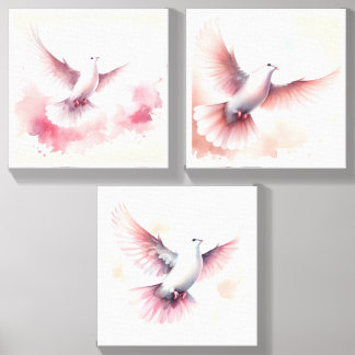 Pink Wings of Serenity Canvas Photo Tile