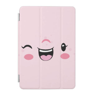 Pink Winking Kawaii Face iPad Mini Case