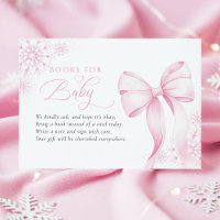 Pink Winter Baby Shower Books for Baby