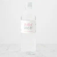 Pink Nutcracker Christmas Birthday Party Water Bottle Label