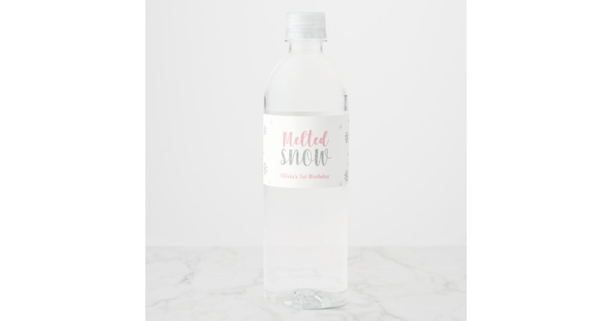 Pink Nutcracker Christmas Birthday Party Water Bottle Label