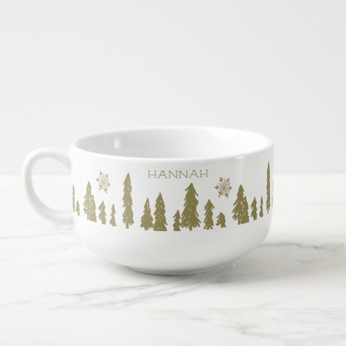 Pink Winter Custom Camping Soup Mug