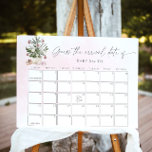 Pink winter Guess the due Date calendar Foam Board<br><div class="desc">Pink winter christmas tree Guess the due Date calendar Foam Board.
Matching items available.</div>